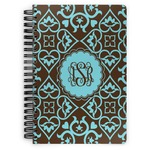 Floral Spiral Notebook - 7x10 w/ Monogram