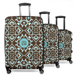 Floral 3 Piece Luggage Set - 20" Carry On, 24" Medium Checked, 28" Large Checked (Personalized)