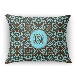 Floral Rectangular Throw Pillow Case - 12"x18" (Personalized)