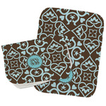 Floral Burp Cloths - Fleece - Set of 2 w/ Monogram