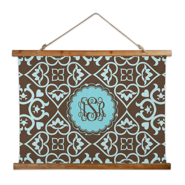 Custom Floral Wall Hanging Tapestry - Wide (Personalized)