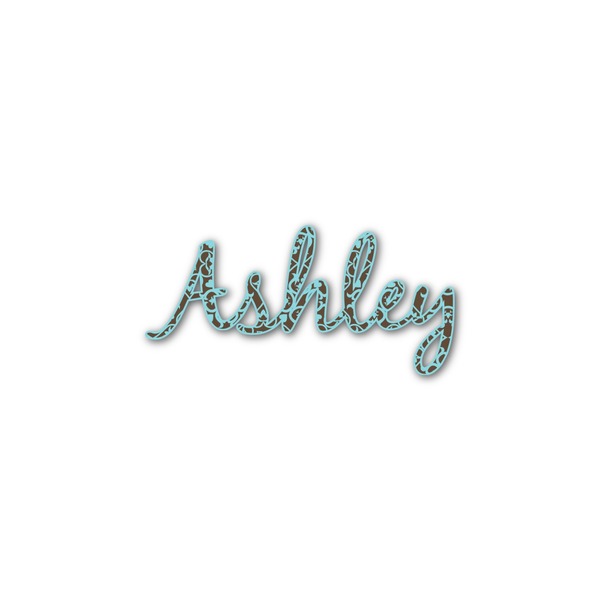 Custom Floral Name/Text Decal - Small (Personalized)