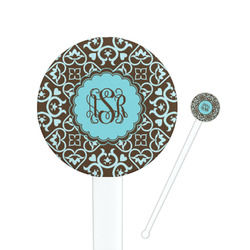 Floral Round Plastic Stir Sticks (Personalized)