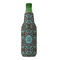 Floral Zipper Bottle Cooler - FRONT (bottle)