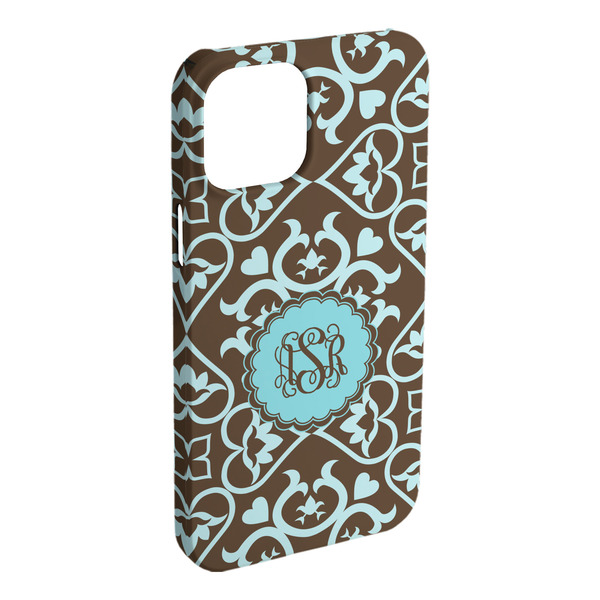 Custom Floral iPhone Case - Plastic - iPhone 15 Plus (Personalized)