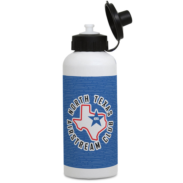 Custom North Texas Airstream Club Water Bottles - Aluminum - 20 oz - White