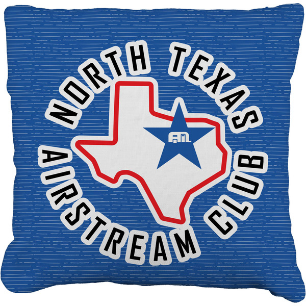 Custom North Texas Airstream Club Faux-Linen Throw Pillow 20"