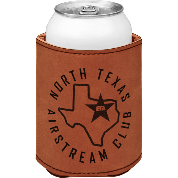 Custom North Texas Airstream Club Leatherette Can Sleeve - Double-Sided