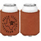 North Texas Airstream Club Cognac Leatherette Can Sleeve - Single Sided Front and Back