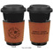 North Texas Airstream Club Cognac Leatherette Mug Sleeve - Double Sided Approval