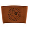 North Texas Airstream Club Cognac Leatherette Mug Sleeve - Flat