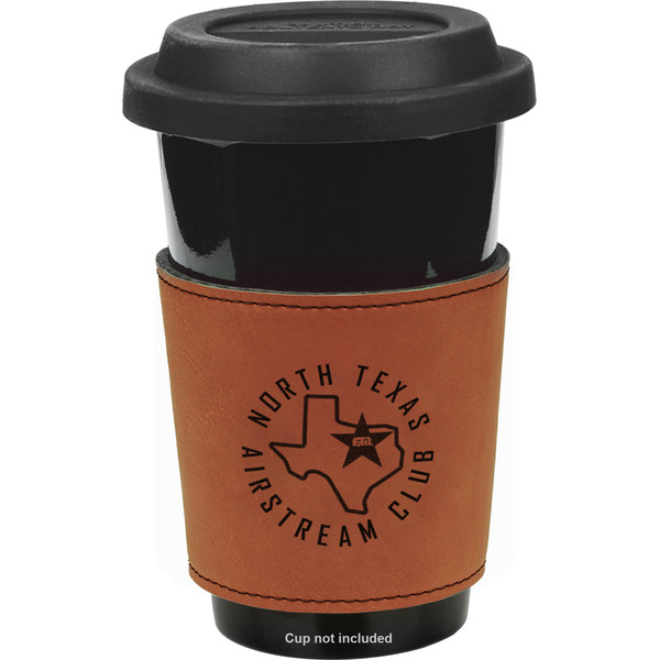 Custom North Texas Airstream Club Leatherette Cup Sleeve - Double-Sided