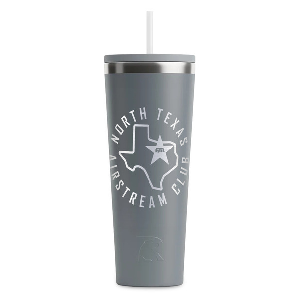 Custom North Texas Airstream Club RTIC Everyday Tumbler with Straw - 28oz - Grey - Single-Sided