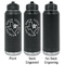 North Texas Airstream Club Laser Engraved Water Bottles - 2 Styles - Front & Back View