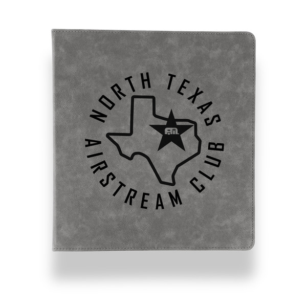 Custom North Texas Airstream Club Leather Binder - 1" - Grey