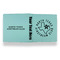 North Texas Airstream Club Leather Binder - 1" - Teal - Back Spine Front View