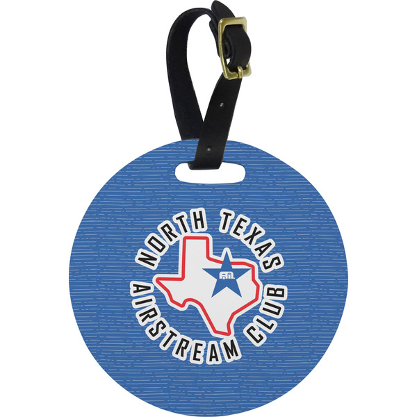 Custom North Texas Airstream Club Plastic Luggage Tag - Round