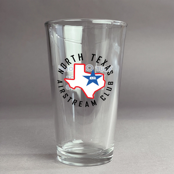 Custom North Texas Airstream Club Pint Glass - Full Color Logo