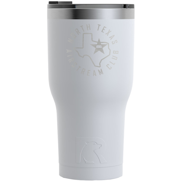 Custom North Texas Airstream Club RTIC Tumbler - White - Laser Engraved - Single-Sided