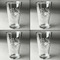 North Texas Airstream Club Set of Four Engraved Beer Glasses - Individual View