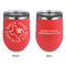 North Texas Airstream Club Stainless Wine Tumblers - Coral - Double Sided - Approval