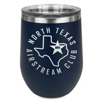 North Texas Airstream Club Stemless Stainless Steel Wine Tumbler - Navy - Double-Sided