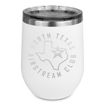 North Texas Airstream Club Stemless Stainless Steel Wine Tumbler - White - Double-Sided