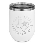 North Texas Airstream Club Stemless Stainless Steel Wine Tumbler - White - Single-Sided