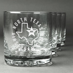 North Texas Airstream Club Whiskey Glasses - Engraved - Set of 4