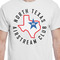 North Texas Airstream Club White Crew T-Shirt on Model - CloseUp