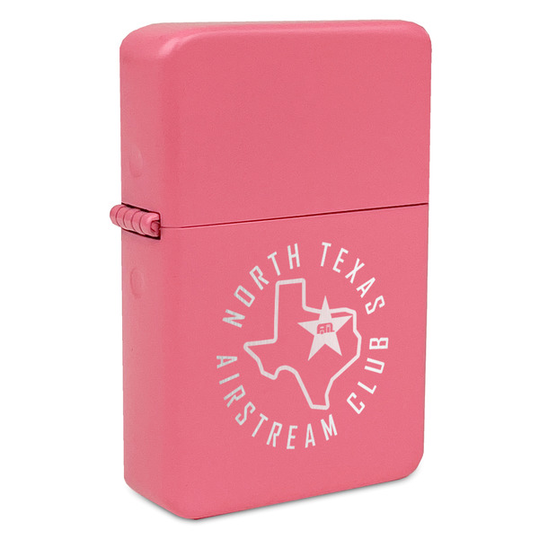 Custom North Texas Airstream Club Windproof Lighter - Pink - Single-Sided