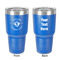 Maryland Camaro Club Logo 30 oz Stainless Steel Ringneck Tumbler - Blue - Double Sided - Front & Back