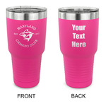 Maryland Camaro Club Logo 30 oz Stainless Steel Tumbler - Pink - Double-Sided