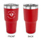 Maryland Camaro Club Logo 30 oz Stainless Steel Ringneck Tumblers - Red - Single Sided - APPROVAL