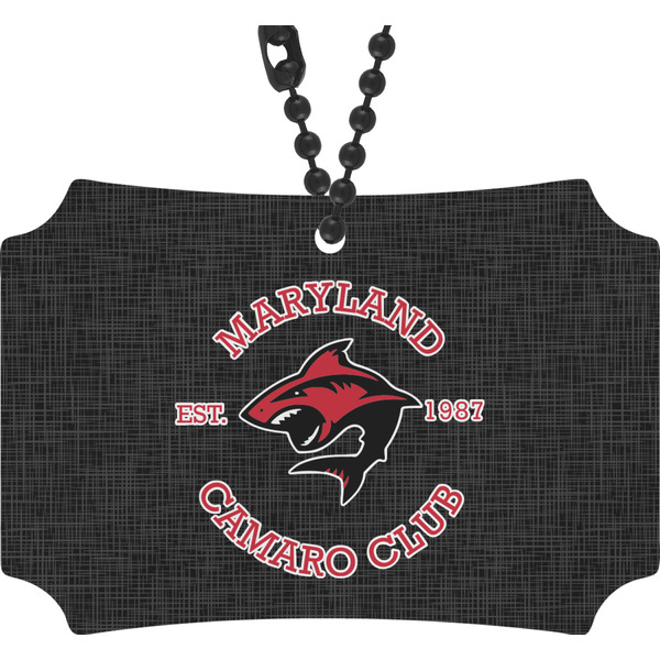 Custom Maryland Camaro Club Logo Rear View Mirror Ornament