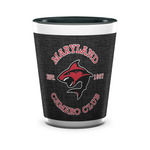 Maryland Camaro Club Logo Ceramic Shot Glasses - 1.5 oz - Two Tone - Set of 4