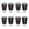 Maryland Camaro Club Logo Ceramic Shot Glasses - Two Tone - Set of 4 - Front & Back