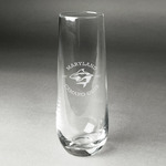 Maryland Camaro Club Logo Champagne Flute - Stemless - Laser Engraved - Single