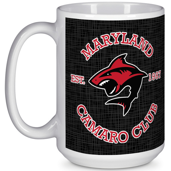 Custom Maryland Camaro Club Logo 15 oz Coffee Mug - White