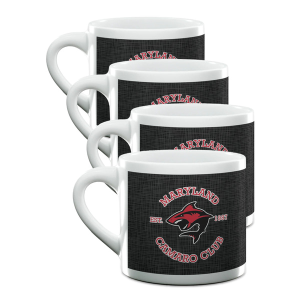 Custom Maryland Camaro Club Logo Double Shot Espresso Cups - Set of 4