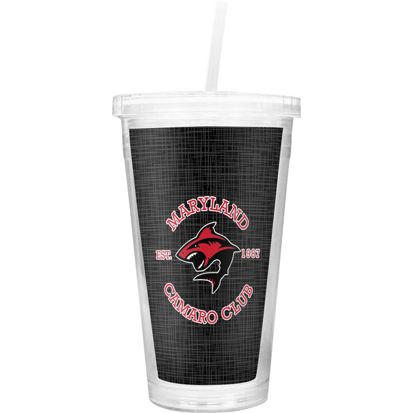 Custom Maryland Camaro Club Logo Double Wall Tumbler with Straw