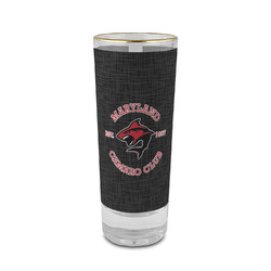 Maryland Camaro Club Logo 2 oz Shot Glass - Glass with Gold Rim