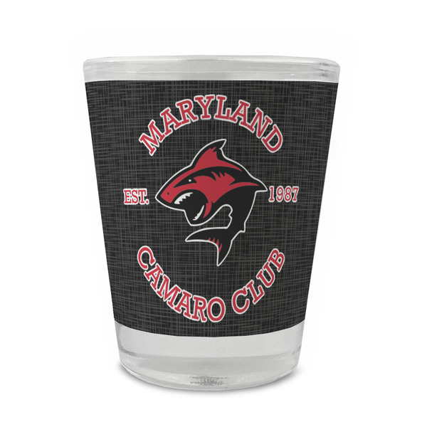 Custom Maryland Camaro Club Logo Glass Shot Glasses - 1.5 oz - Set of 4