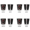 Maryland Camaro Club Logo Glass Shot Glass - Standard - Set of 4 - Front & Back