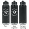 Maryland Camaro Club Logo Laser Engraved Water Bottles - 2 Styles - Front & Back View