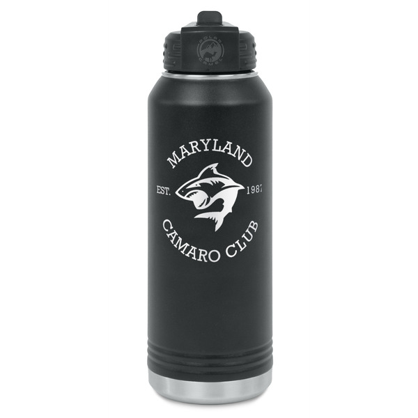 Custom Maryland Camaro Club Logo Water Bottle - Laser Engraved - Single-Sided