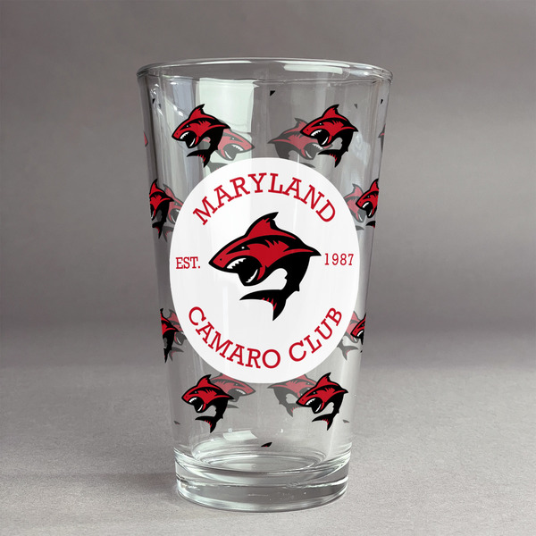 Custom Maryland Camaro Club Logo Pint Glass - Full Print