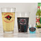 Maryland Camaro Club Logo Pint Glass - Two Content - In Context