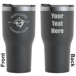 Maryland Camaro Club Logo RTIC Tumbler - Black - Laser Engraved - Double-Sided