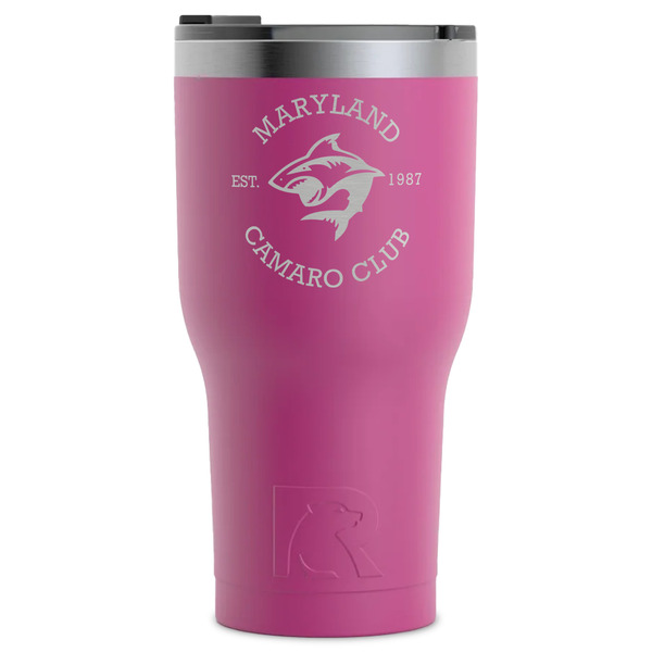 Custom Maryland Camaro Club Logo RTIC Tumbler - Magenta - Laser Engraved - Single-Sided